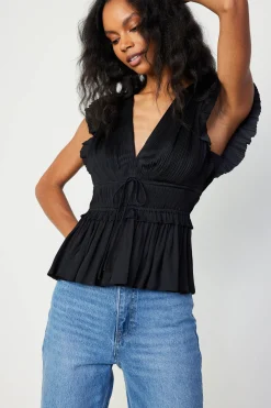 Mara Pleated Sleeveless Blouse