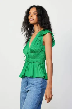 Mara Pleated Sleeveless Blouse