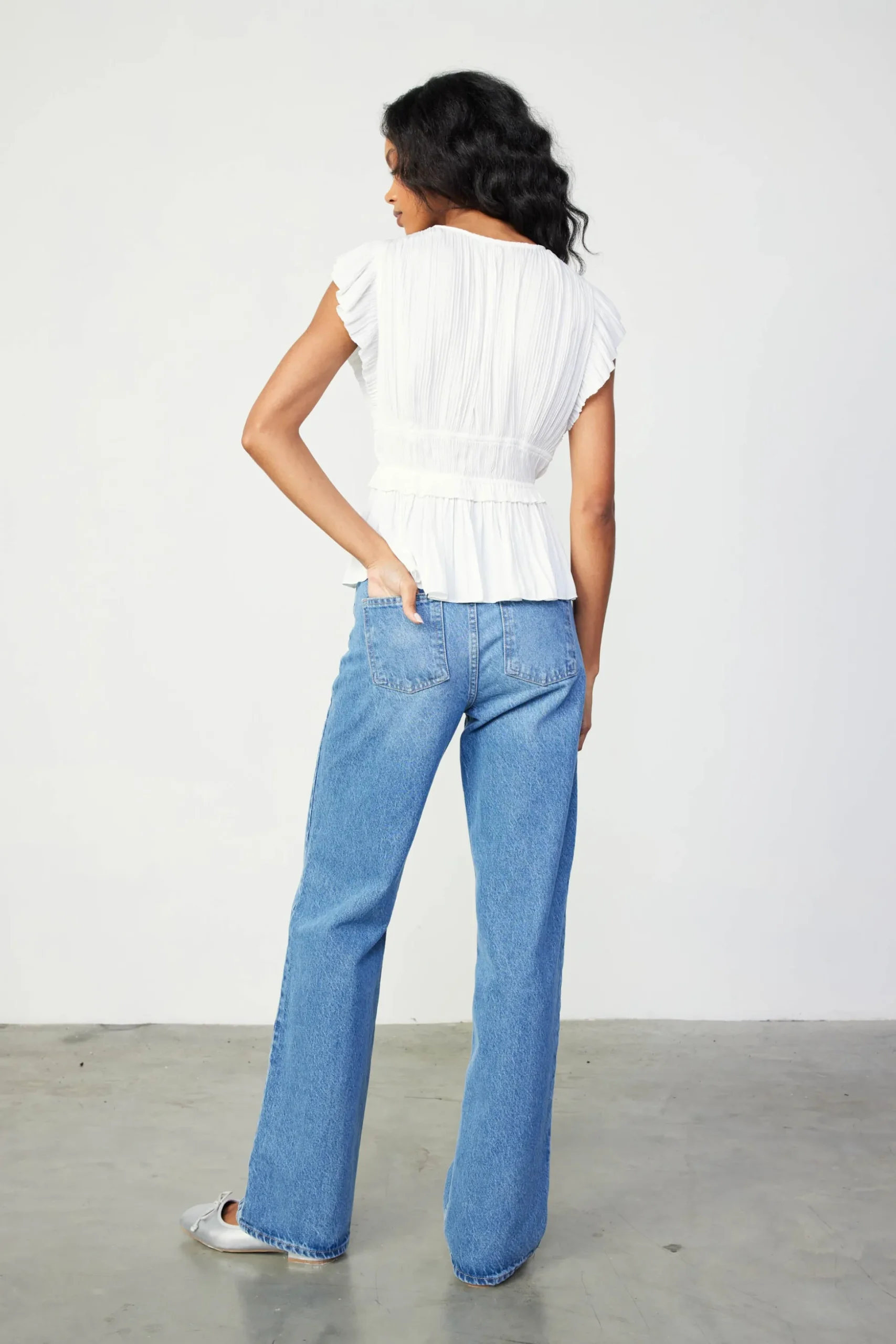 Mara Pleated Sleeveless Blouse