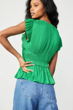 Mara Pleated Sleeveless Blouse