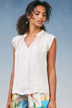 Margot Pleated Sleeve Blouse