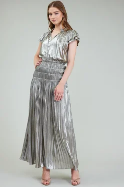 Metallic Maxi Dress
