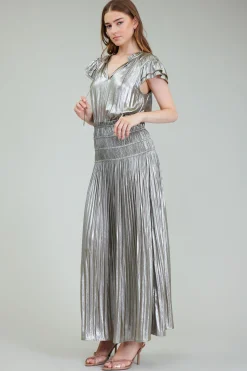 Metallic Maxi Dress