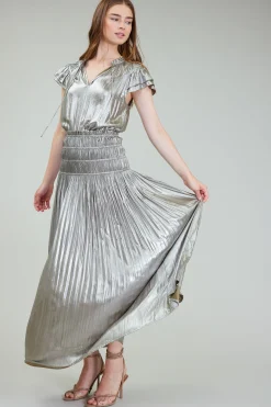 Metallic Maxi Dress