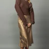 Metallic Sweater Shrug Set