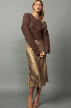 Metallic Sweater Shrug Set
