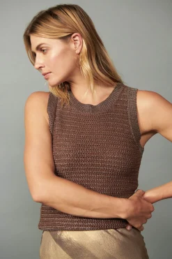 Metallic Sweater Shrug Set