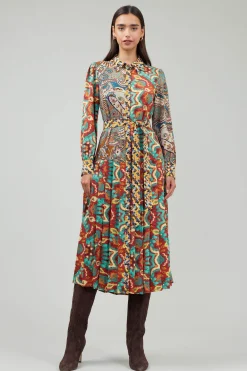 Mixed Print Shirt Dress