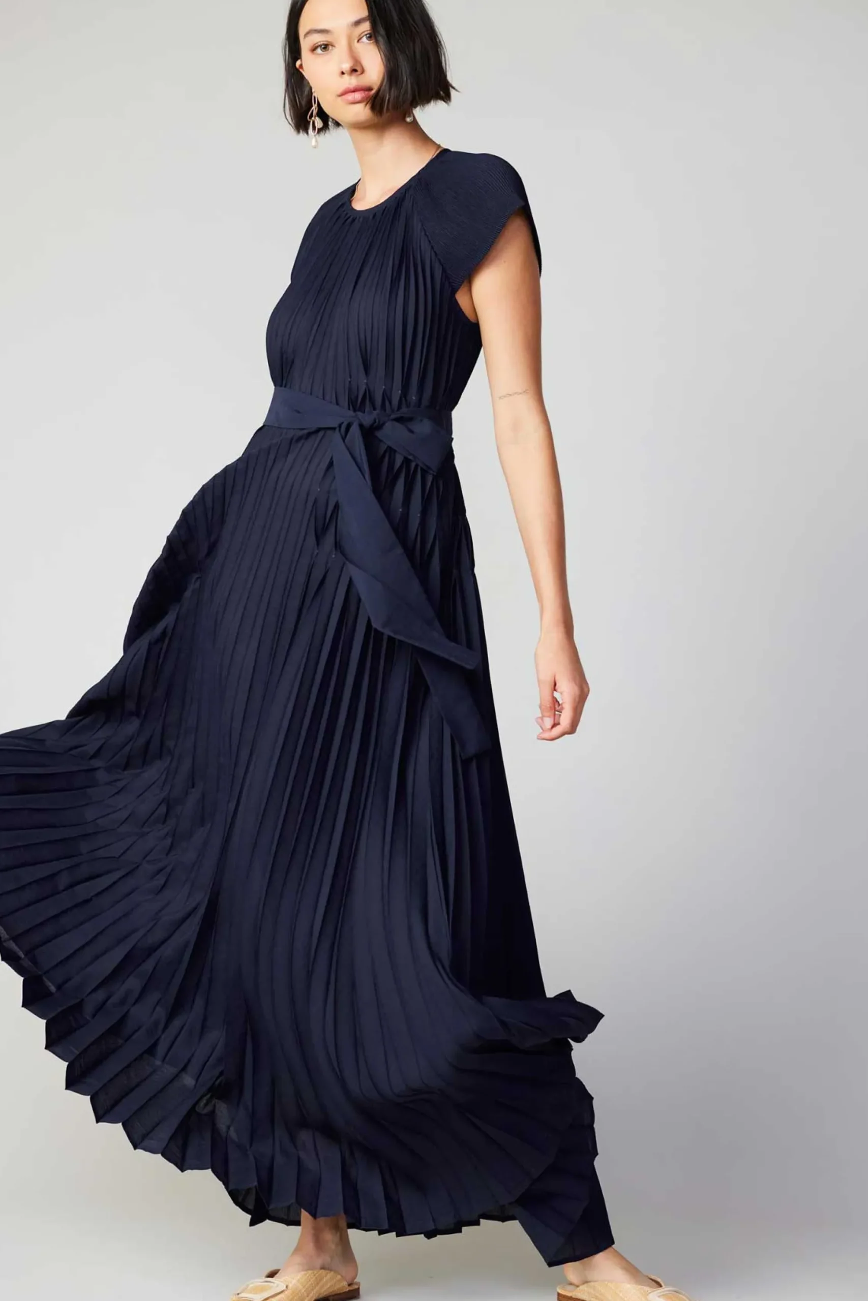 Mona Pleated Maxi Dress