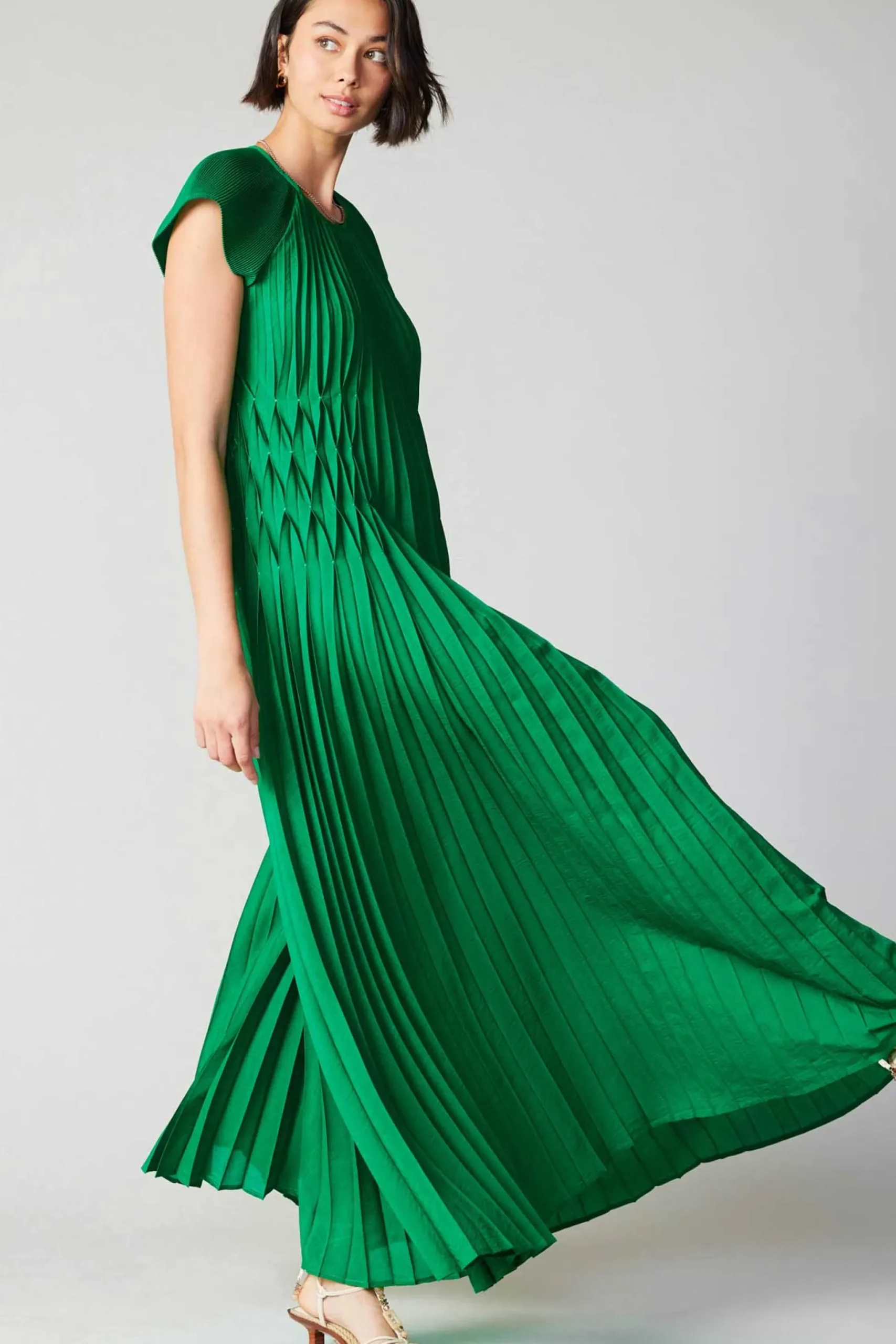 Mona Pleated Maxi Dress