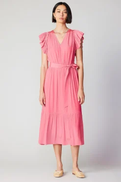 Natalia Flutter Sleeve Dress