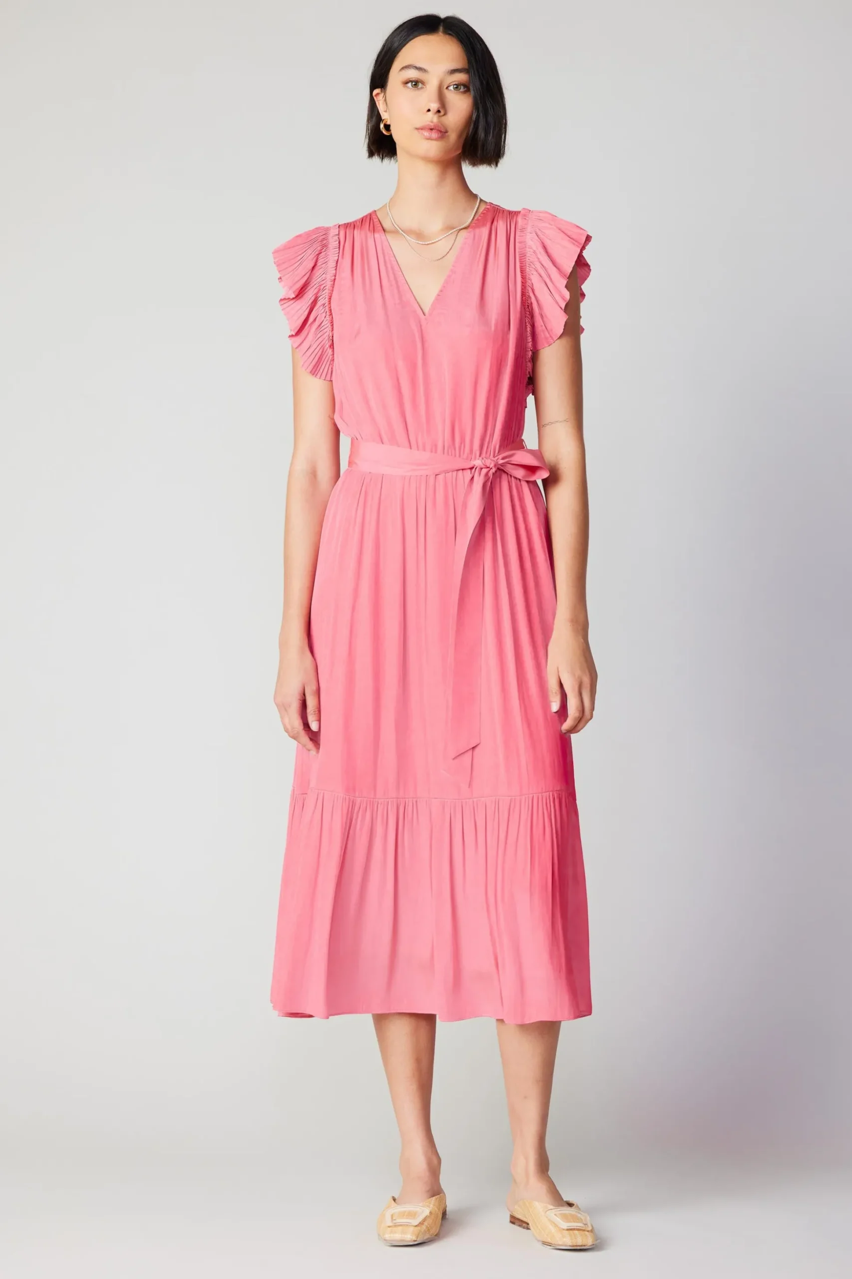 Natalia Flutter Sleeve Dress