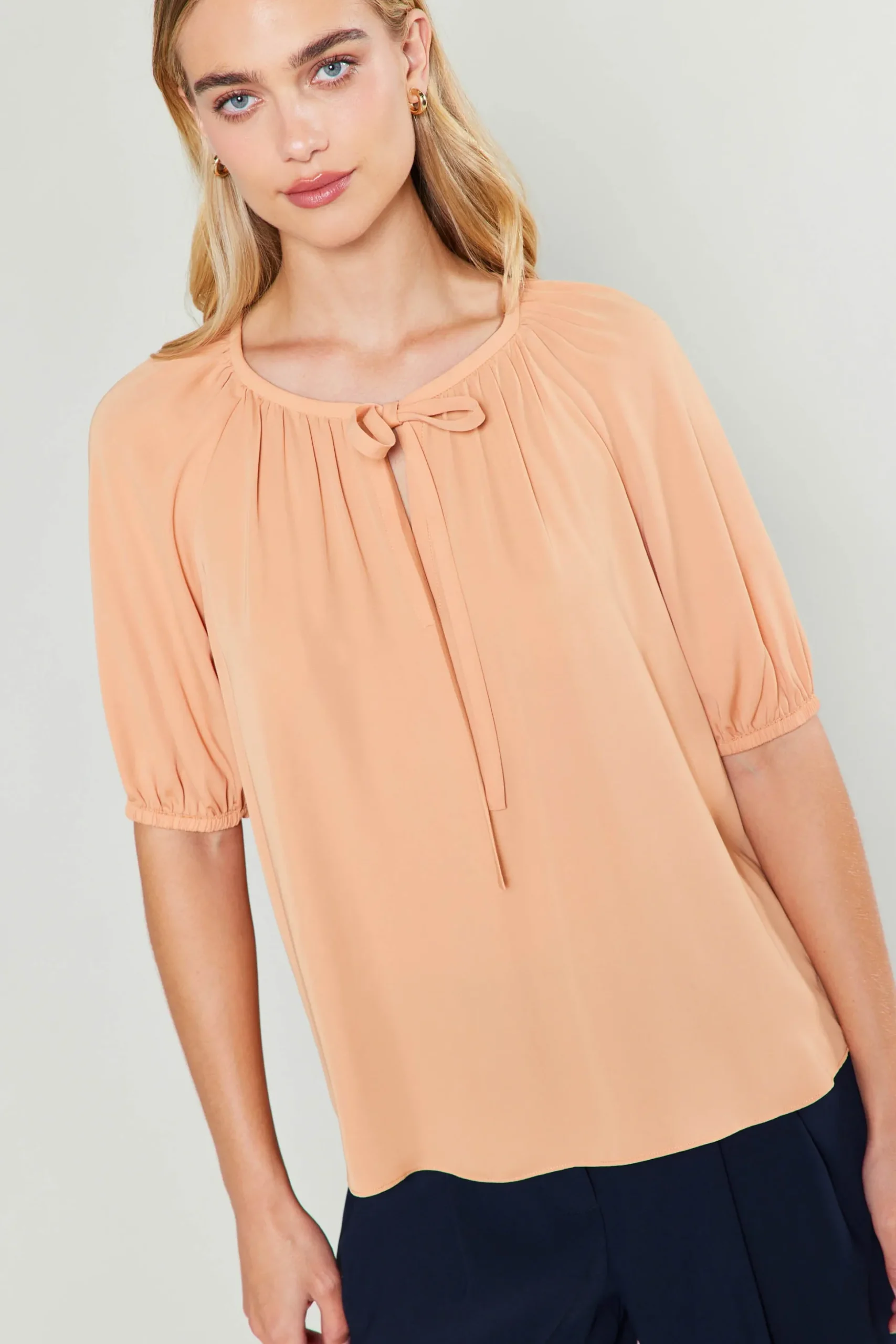 Neck Tie Detailed Blouse
