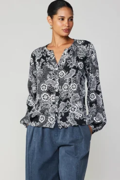 Noir Floral Blouse