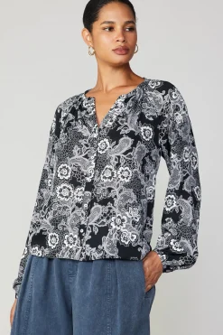 Noir Floral Blouse