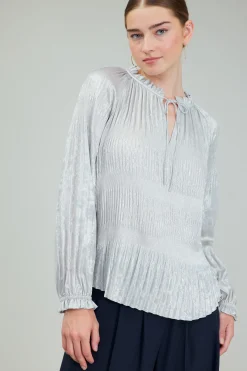 Opalescent Pleated Blouse
