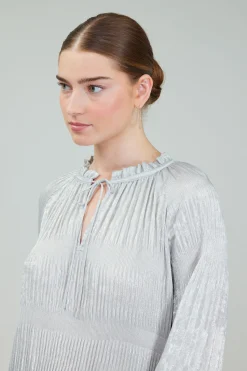 Opalescent Pleated Blouse