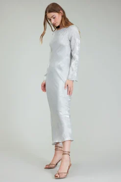 Opalescent Textured Maxi Dress