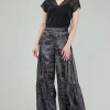 Opalescent Textured Tiered Pants