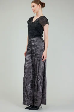 Opalescent Textured Tiered Pants