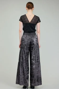 Opalescent Textured Tiered Pants