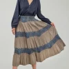 Ornate Motif Midi Skirt