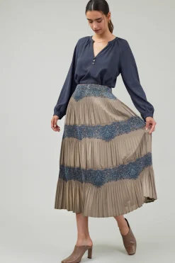 Ornate Motif Midi Skirt