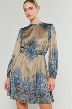 Ornate Motif Mini Dress