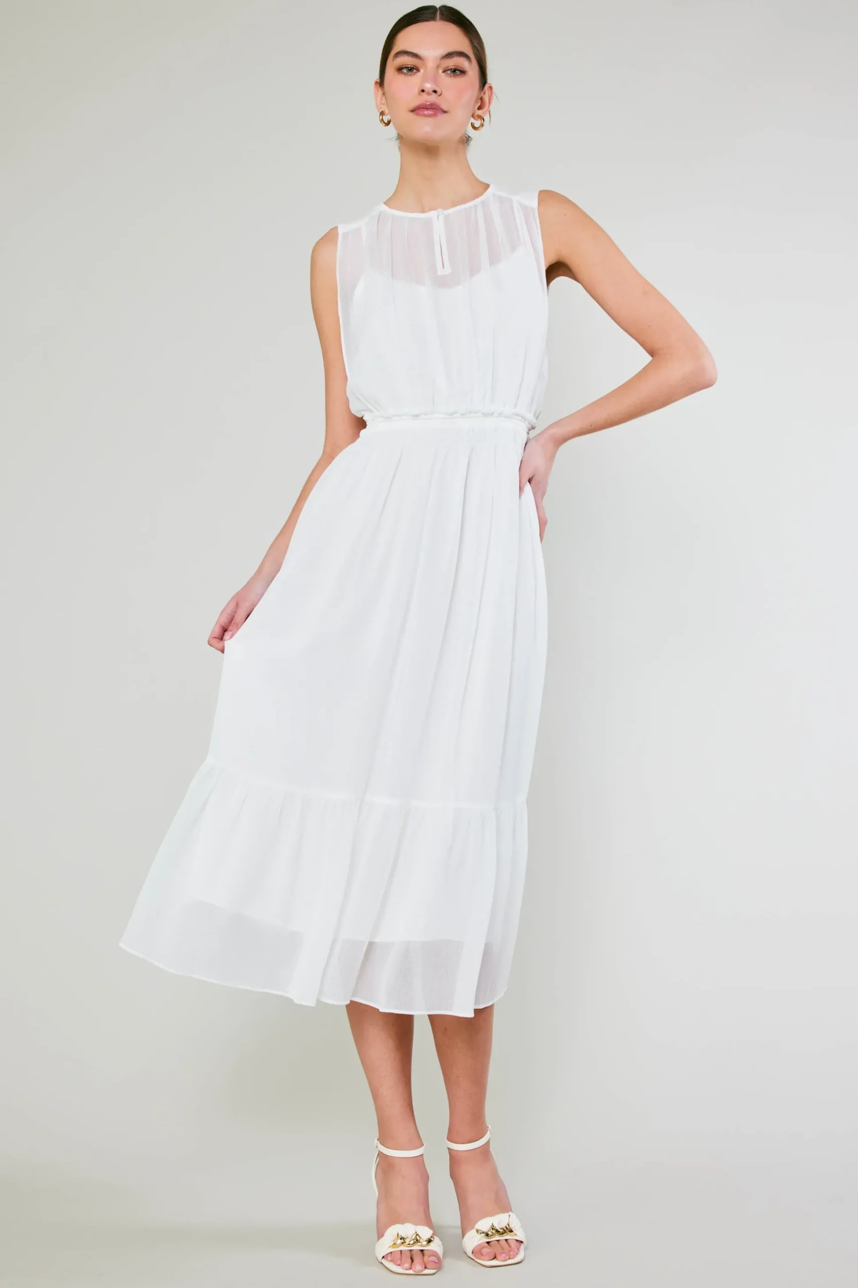 Overlayed Midi Dress