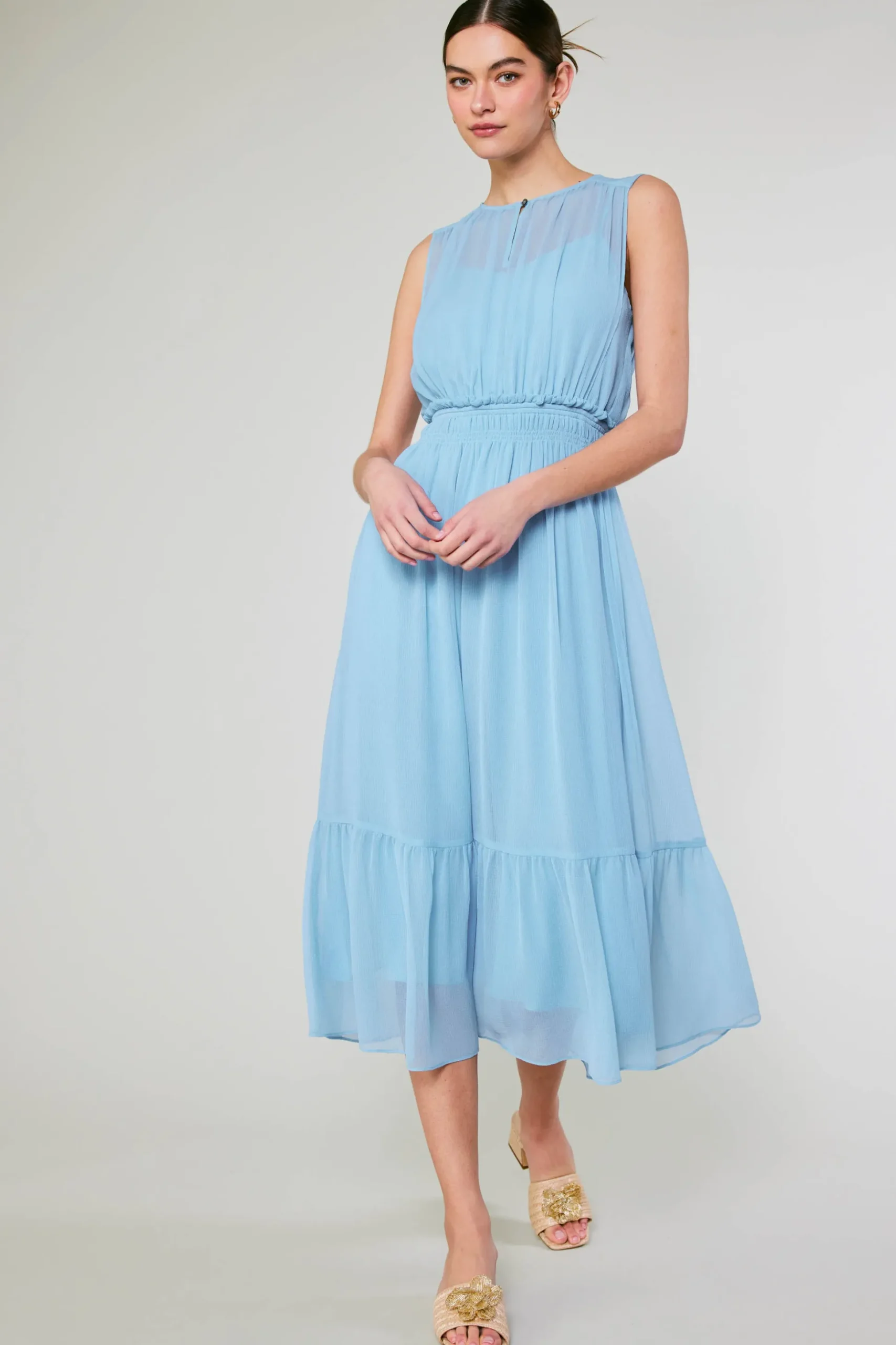 Overlayed Midi Dress