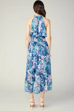 Painterly Floral Asymmetric Dress