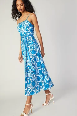 Painterly Floral Midi Dress