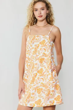 Paisley Printed Mini Dress