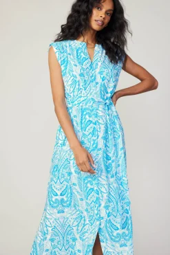 Paisley Printed Sleeveless Dress