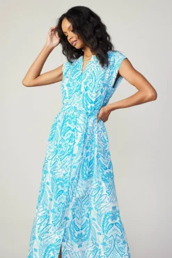 Paisley Printed Sleeveless Dress