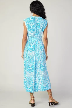 Paisley Printed Sleeveless Dress