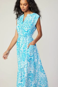 Paisley Printed Sleeveless Dress
