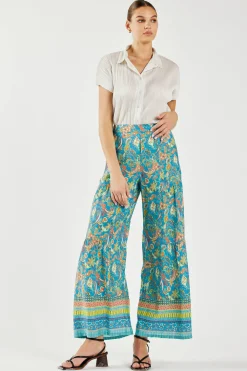 Paisley Printed Wide Leg Pants