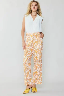 Paisley Printed Wide Pants