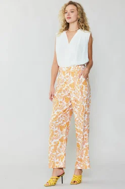 Paisley Printed Wide Pants