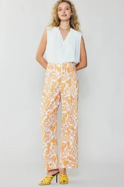 Paisley Printed Wide Pants