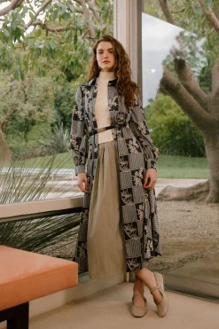 Paneled Buttonup Dress