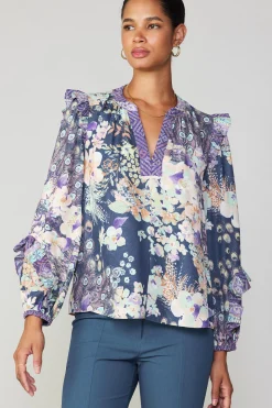 Peacock Floral Blouse
