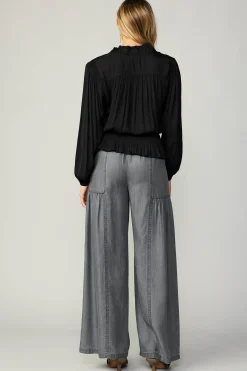 Peplum Collared Blouse