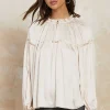 Picot Ruffled Blouse