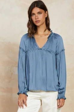 Picot Ruffled Blouse