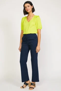 Pinstriped Bootcut Pant