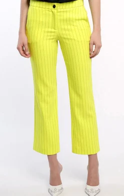 Pinstriped Bootcut Pant