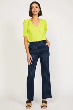 Pinstriped Bootcut Pant