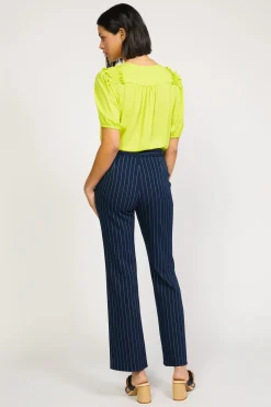 Pinstriped Bootcut Pant